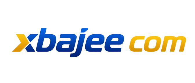 xbajee com brand logo in deep purple style